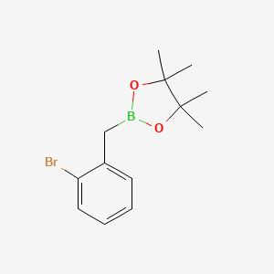 molecular formula C13H18BBrO2 B589768 2-(2-Bromobenzyl)-4,4,5,5-tetramethyl-1,3,2-dioxaborolane CAS No. 149989-79-7