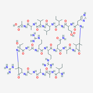 molecular formula C85H149N31O24 B589791 H-Ile-ala-ala-gly-arg-thr-gly-arg-arg-gln-ala-ile-his-asp-ile-leu-val-ala-ala-OH CAS No. 126370-52-3