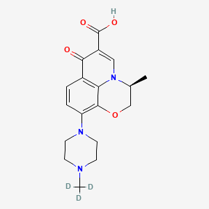 molecular formula C18H21N3O4 B589792 Defluoro Levofloxacin-d3 CAS No. 1329836-14-7