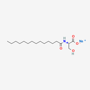 molecular formula C17H32NNaO4 B589794 N-Myristoyl-L-serine sodium salt CAS No. 142739-82-0