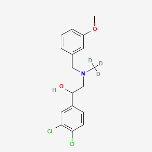 molecular formula C17H19Cl2NO2 B589807 1-(3,4-Dichlorophenyl)-2-[(3-methoxyphenyl)methyl-(trideuteriomethyl)amino]ethanol CAS No. 1794892-13-9