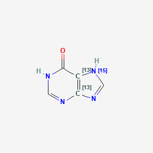 molecular formula C5H4N4O B589819 Hypoxanthine-13C2,15N CAS No. 1330265-04-7
