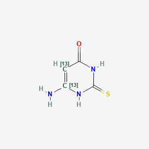 molecular formula C4H5N3OS B589825 6-Amino-2-thiouracil-13C2 CAS No. 1330170-14-3