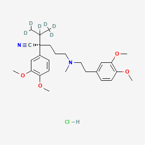 molecular formula C27H39ClN2O4 B589826 (S)-(-)-Verapamil-d6 Hydrochloride CAS No. 1329611-24-6