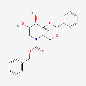 molecular formula C21H23NO6 B589843 苯甲酰基(8R,8aR)-7,8-二羟基-2-苯基六氢-2H,5H-[1,3]二氧杂环[5,4-b]吡啶-5-羧酸酯 CAS No. 138381-83-6