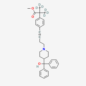 molecular formula C33H37NO3 B589849 1-Dehydroxy-1-dehyro-fexofenadine-d6 Methyl Ester CAS No. 1795031-46-7