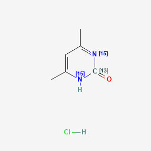molecular formula C6H9ClN2O B589905 4,6-Dimethyl-2(1H)-pyrimidinone-13C,15N2 Hydrochloride CAS No. 1329509-46-7