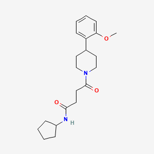 N-cyclopentyl-4-[4-(2-methoxyphenyl)piperidin-1-yl]-4-oxobutanamide