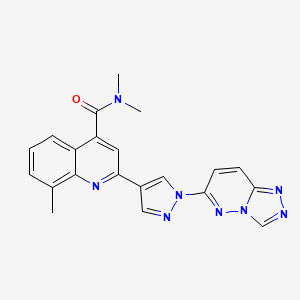 N,N,8-trimethyl-2-(1-[1,2,4]triazolo[4,3-b]pyridazin-6-yl-1H-pyrazol-4-yl)quinoline-4-carboxamide