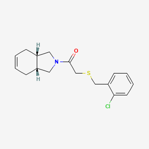 (3aR*,7aS*)-2-{[(2-chlorobenzyl)thio]acetyl}-2,3,3a,4,7,7a-hexahydro-1H-isoindole