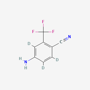 molecular formula C8H5F3N2 B589916 5-Amino-2-cyanobenzotrifluoride-d3 CAS No. 1329792-44-0