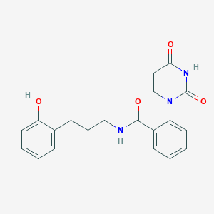 2-(2,4-dioxotetrahydropyrimidin-1(2H)-yl)-N-[3-(2-hydroxyphenyl)propyl]benzamide