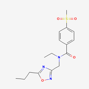 N-ethyl-4-(methylsulfonyl)-N-[(5-propyl-1,2,4-oxadiazol-3-yl)methyl]benzamide