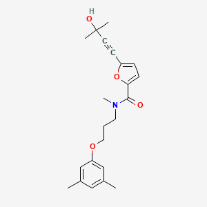 N-[3-(3,5-dimethylphenoxy)propyl]-5-(3-hydroxy-3-methylbut-1-yn-1-yl)-N-methyl-2-furamide