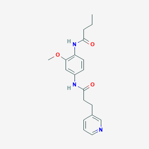 N-{2-methoxy-4-[(3-pyridin-3-ylpropanoyl)amino]phenyl}butanamide