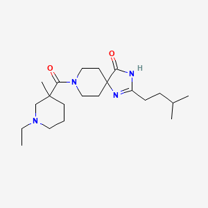 8-[(1-ethyl-3-methylpiperidin-3-yl)carbonyl]-2-(3-methylbutyl)-1,3,8-triazaspiro[4.5]dec-1-en-4-one