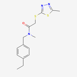 N-(4-ethylbenzyl)-N-methyl-2-[(5-methyl-1,3,4-thiadiazol-2-yl)thio]acetamide