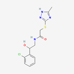 N-[2-(2-chlorophenyl)-2-hydroxyethyl]-2-[(3-methyl-1H-1,2,4-triazol-5-yl)thio]acetamide