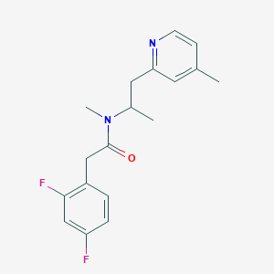 2-(2,4-difluorophenyl)-N-methyl-N-[1-methyl-2-(4-methylpyridin-2-yl)ethyl]acetamide