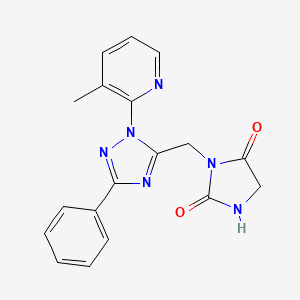 3-[[2-(3-Methylpyridin-2-yl)-5-phenyl-1,2,4-triazol-3-yl]methyl]imidazolidine-2,4-dione