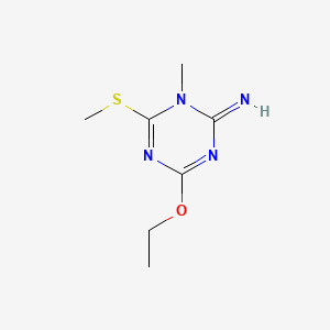 molecular formula C7H12N4OS B589925 1-Methyl-4-ethoxy-6-(methylthio)-1,3,5-triazin-2(1H)-imine CAS No. 137450-91-0