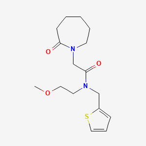 N-(2-methoxyethyl)-2-(2-oxoazepan-1-yl)-N-(thiophen-2-ylmethyl)acetamide