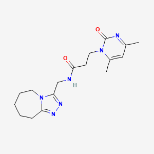 3-(4,6-dimethyl-2-oxopyrimidin-1(2H)-yl)-N-(6,7,8,9-tetrahydro-5H-[1,2,4]triazolo[4,3-a]azepin-3-ylmethyl)propanamide