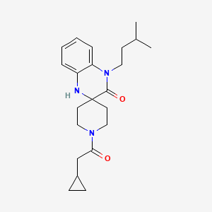 1-(cyclopropylacetyl)-4'-(3-methylbutyl)-1',4'-dihydro-3'H-spiro[piperidine-4,2'-quinoxalin]-3'-one