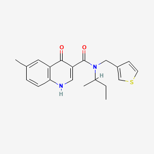 N-(sec-butyl)-6-methyl-4-oxo-N-(3-thienylmethyl)-1,4-dihydroquinoline-3-carboxamide