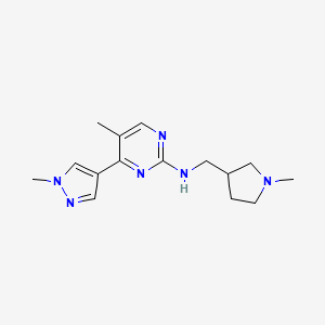 5-methyl-4-(1-methylpyrazol-4-yl)-N-[(1-methylpyrrolidin-3-yl)methyl]pyrimidin-2-amine