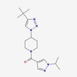 4-(4-tert-butyl-1H-1,2,3-triazol-1-yl)-1-[(1-isopropyl-1H-pyrazol-4-yl)carbonyl]piperidine