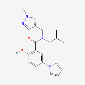 2-hydroxy-N-isobutyl-N-[(1-methyl-1H-pyrazol-4-yl)methyl]-5-(1H-pyrrol-1-yl)benzamide