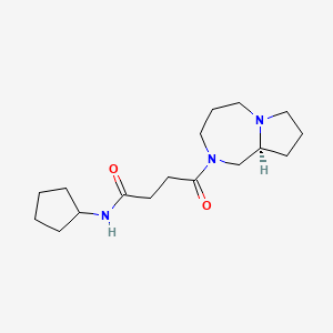 N-cyclopentyl-4-[(9aS)-hexahydro-1H-pyrrolo[1,2-a][1,4]diazepin-2(3H)-yl]-4-oxobutanamide