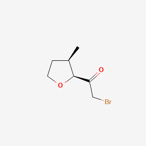 molecular formula C7H11BrO2 B589937 2-Bromo-1-[(2S,3R)-3-methyloxolan-2-yl]ethan-1-one CAS No. 141072-99-3