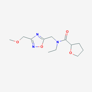 N-ethyl-N-{[3-(methoxymethyl)-1,2,4-oxadiazol-5-yl]methyl}tetrahydrofuran-2-carboxamide