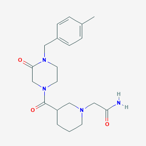 2-(3-{[4-(4-methylbenzyl)-3-oxopiperazin-1-yl]carbonyl}piperidin-1-yl)acetamide