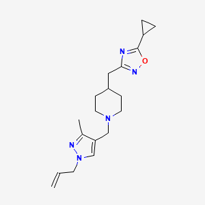 1-[(1-allyl-3-methyl-1H-pyrazol-4-yl)methyl]-4-[(5-cyclopropyl-1,2,4-oxadiazol-3-yl)methyl]piperidine