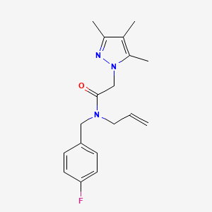 N-allyl-N-(4-fluorobenzyl)-2-(3,4,5-trimethyl-1H-pyrazol-1-yl)acetamide