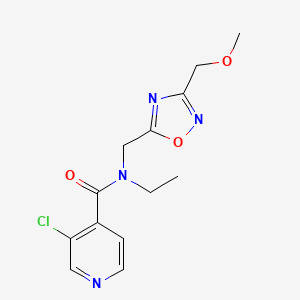 3-chloro-N-ethyl-N-{[3-(methoxymethyl)-1,2,4-oxadiazol-5-yl]methyl}isonicotinamide