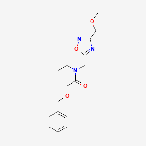 2-(benzyloxy)-N-ethyl-N-{[3-(methoxymethyl)-1,2,4-oxadiazol-5-yl]methyl}acetamide