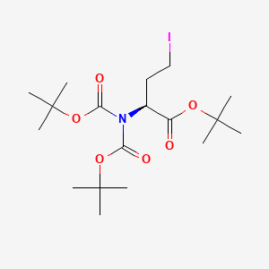 molecular formula C18H32INO6 B589946 (S)-2-Di(tert-butyloxycarbonyl)amino-4-iodo-butanoic Acid tert-Butyl Ester CAS No. 1798902-92-7