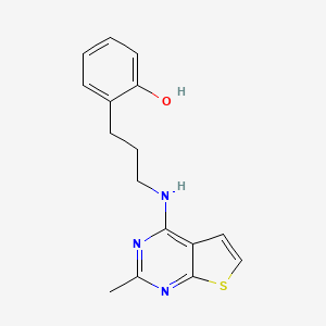 2-{3-[(2-methylthieno[2,3-d]pyrimidin-4-yl)amino]propyl}phenol