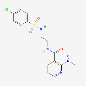 N-(2-{[(4-chlorophenyl)sulfonyl]amino}ethyl)-2-(methylamino)nicotinamide