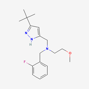 N-[(5-tert-butyl-1H-pyrazol-3-yl)methyl]-N-(2-fluorobenzyl)-2-methoxyethanamine