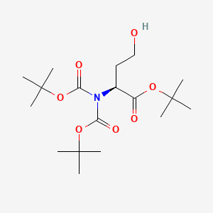 molecular formula C18H33NO7 B589949 2-Di(tert-butyloxycarbonyl)-L-homoserine tert-Butyl Ester CAS No. 945744-04-7