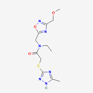 N-ethyl-N-{[3-(methoxymethyl)-1,2,4-oxadiazol-5-yl]methyl}-2-[(3-methyl-1H-1,2,4-triazol-5-yl)thio]acetamide