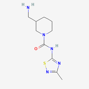 3-(aminomethyl)-N-(3-methyl-1,2,4-thiadiazol-5-yl)piperidine-1-carboxamide