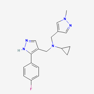 N-{[3-(4-fluorophenyl)-1H-pyrazol-4-yl]methyl}-N-[(1-methyl-1H-pyrazol-4-yl)methyl]cyclopropanamine