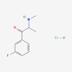 molecular formula C10H13ClFNO B589953 1-(3-Fluorophenyl)-2-(methylamino)propan-1-one;hydrochloride CAS No. 1346600-40-5
