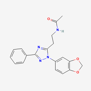 N-{2-[1-(1,3-benzodioxol-5-yl)-3-phenyl-1H-1,2,4-triazol-5-yl]ethyl}acetamide